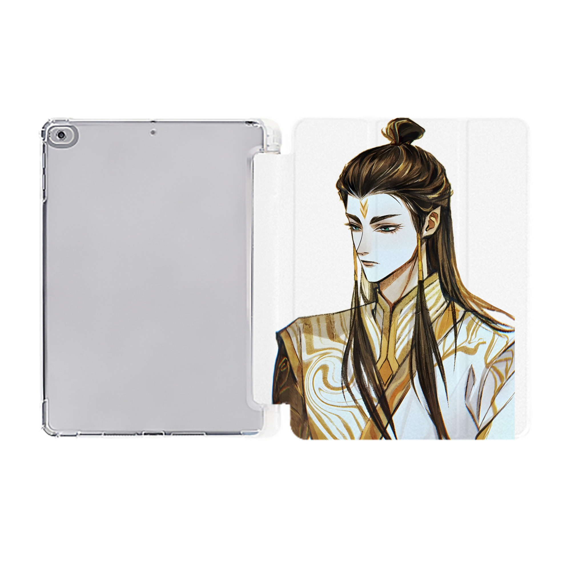 Ne Zha 2 ナタ 魔童の大暴れ IPad ケース ペン収納付き 三つ折りスタンド PUレザー×シリコン 対応機種9.5/10.5/10.9インチ